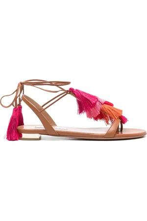 Aquazzura Capri sandaler med kvastdetalje