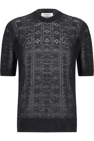 LANEUS T-shirt i pointelle-strik