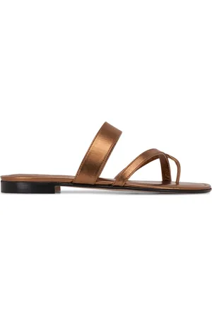 Manolo Blahnik Metalliske Susa sandaler med flere remme