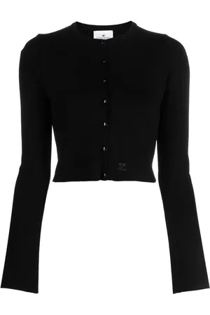 Courrèges Cropped cardigan med logomærke