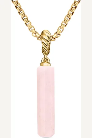 David Yurman Barrel amulet i 18 karat guld med opal (20 mm)