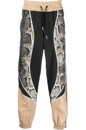 Roberto Cavalli Joggingbukser med slangetryk og paneler
