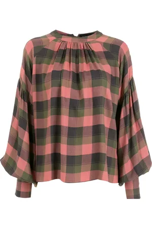 Olympiah Ternet bluse med rund hals