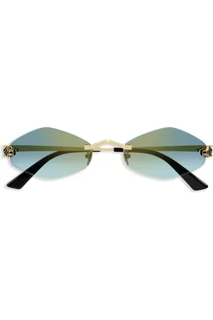 Cartier Panther solbriller med geometrisk stel