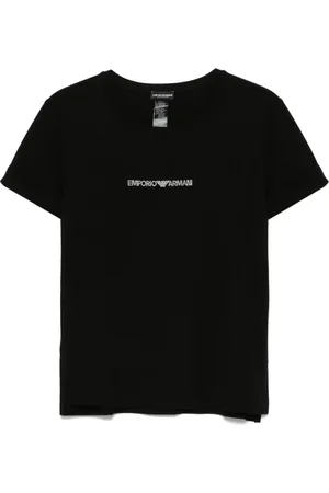 Emporio Armani T-shirt med rhinsten-logo