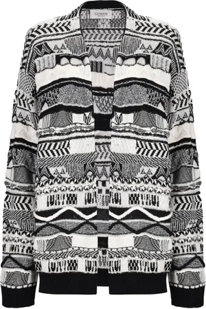 LANEUS Cardigan i mønstret jacquard