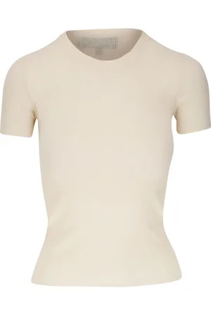 NILI LOTAN Ribbet Hettie T-shirt i silke