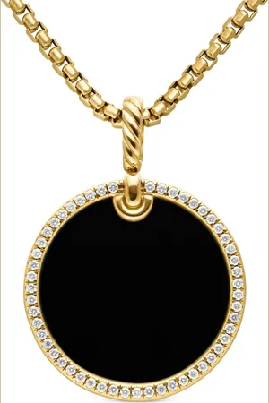 David Yurman DY Elements Disc vedhæng i 18 karat guld med diamant (24 mm)