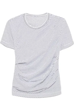 JNBY Stribet T-shirt med plissering