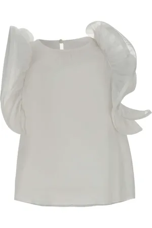 Kaos Bluse med flæsedetalje