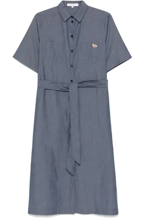 Maison Kitsuné Mellemlang kjole med dobbelt lomme