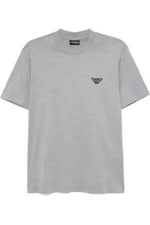 Emporio Armani T-shirt i flocktekstur med logo