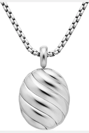 David Yurman Sculpted Cable medaljon i sterlingsølv (37 mm)