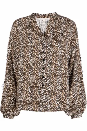 Gold Hawk Bluse med leopardtryk