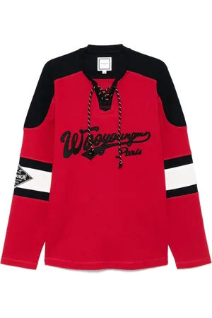 WOOYOUNGMI Rugby-T-shirt med lange ærmer