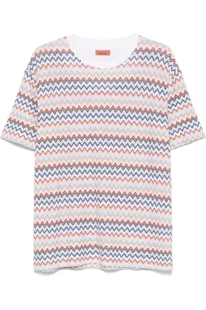 Missoni T-shirt med zigzagmønster
