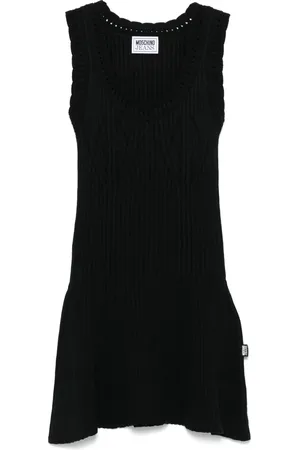 Moschino Ribstrikket kort kjole