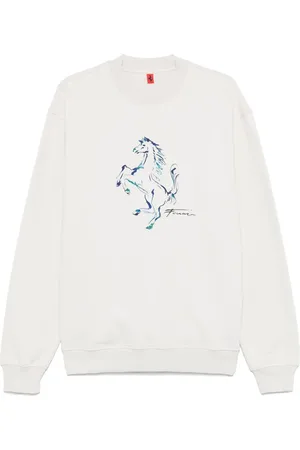 FERRARI Sweatshirt med grafisk Prancing Horse-tryk