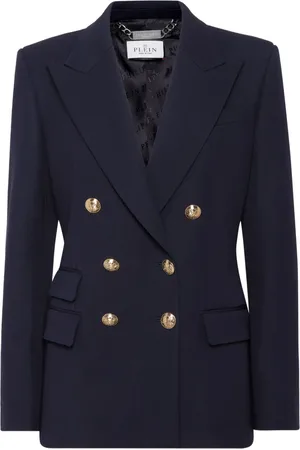 Philipp Plein Dobbeltradet Marine blazer