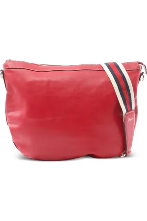 Gucci Skuldertaske i læder med Web-rem fra 00