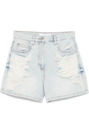 IRO Denimshorts med slitageeffekt