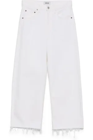 AGOLDE Lavtaljede jeans med frynser