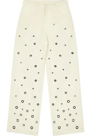 LANEUS Jeans med brede ben og huldetalje