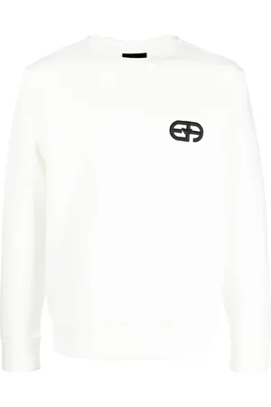 Emporio Armani Sweatshirt med broderet logo og rund hals