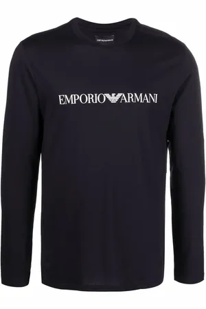 Emporio Armani Top med lange ærmer og logotryk