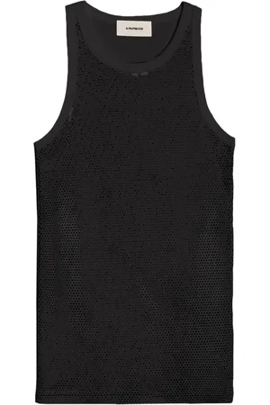 A PAPER KID Tanktop med rhinstens-udsmykning