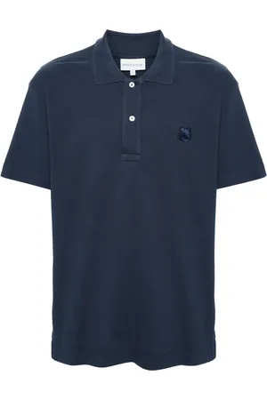 Maison Kitsuné Polo i piqué med rævehoved-mærke