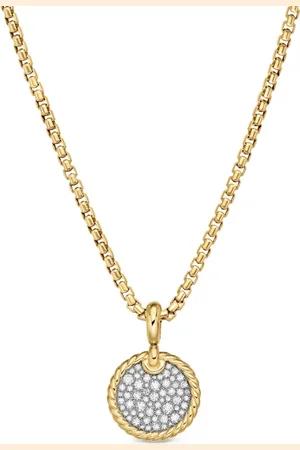 David Yurman DY Elements Disc vedhæng i 18 karat guld med diamant