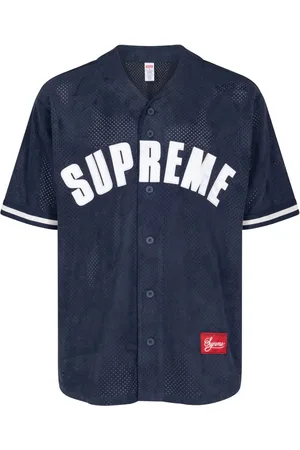 Supreme Ultrasuede baseball-jersey i mesh
