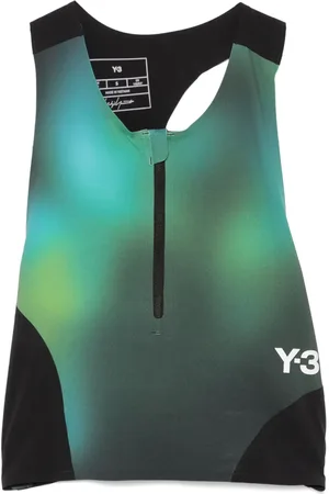 Y-3 Performance-top med abstrakt tryk