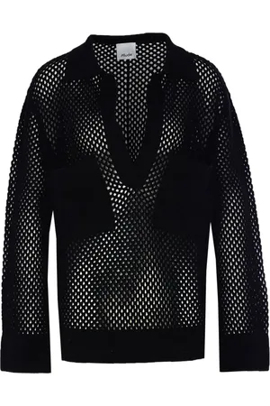 Allude Oversize top med mesh-detalje