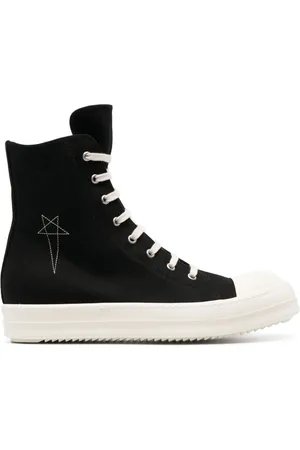Rick Owens High-top sneakers med syet pentagram og snøre