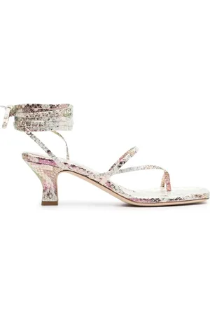 PARIS TEXAS Metalliske Berry sandaler med slangetryk