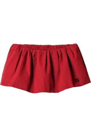 Miu Miu Kort nederdel i poplin