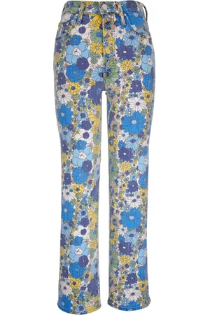 Mother Jeans med svaj og blomstertryk