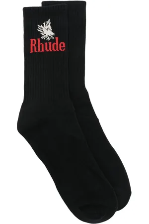 Rhude Strømper med intarsiastrikket logo og colourblocking