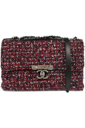 CHANEL Skuldertaske i tweed med flaplukning fra 2015