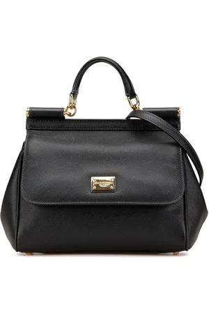 Dolce & Gabbana Mellemstor Miss Sicily satchel-taske i læder fra 2010-2024