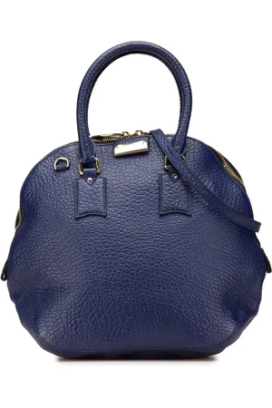 Burberry Stor Heritage Orchard bowling-satchel-taske i grynet kalveskind fra 2000-2017