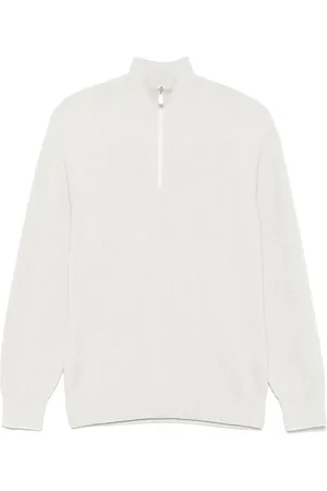 Brunello Cucinelli Ribstrikket sweater i bomuld