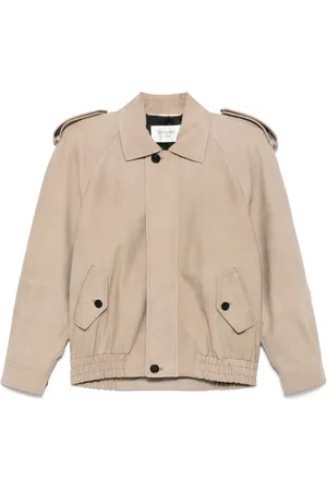 Saint Laurent Bomberjakke i ruskind