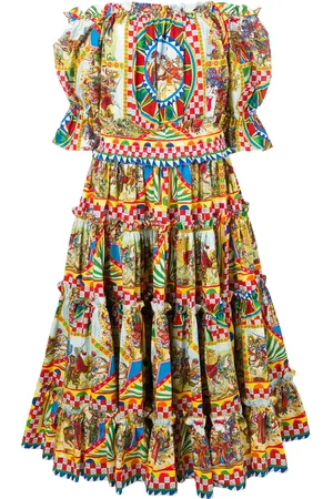 Dolce & Gabbana Kjole med Sicilian Carretto-tryk