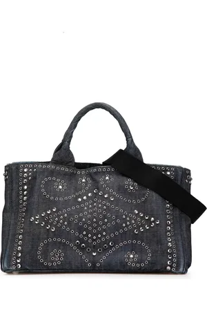 Prada Canapa Bijoux satchel-taske i denim fra 2010-2024
