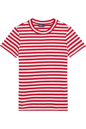 Ralph Lauren Stribet T-shirt med rund hals