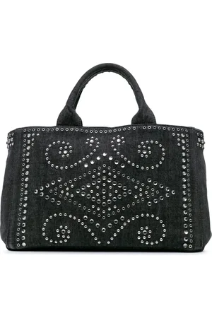 Prada Canapa Bijoux satchel-taske i denim fra 2010-2024