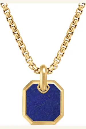 David Yurman Roman amulet i 18 karat gult guld med lapis lazuli (15 mm)